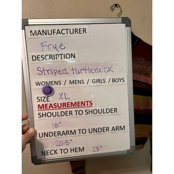 Women's Frye Multicolor Turtleneck Sweater Size XL [EXCELLENT] - Picture 4 of 4